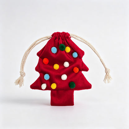 Pom Pom Tree Drawstring Pouch