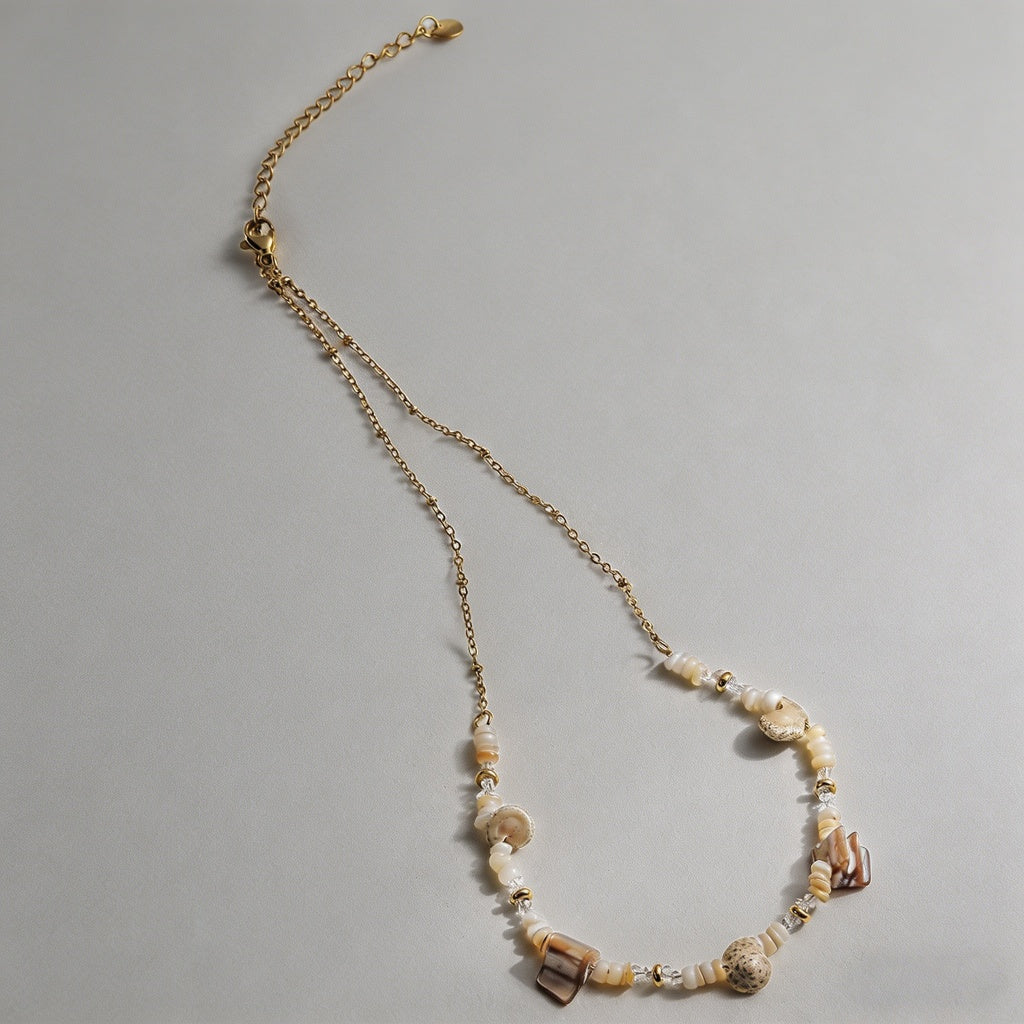 Ocean Shell Beaded Stainless S - Shopdayla Wholesale - #0146
