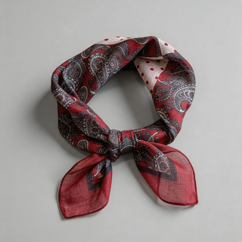 Floral Print Square Scarf Band - Shopdayla Wholesale - #4898