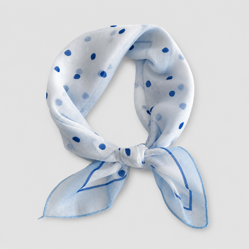 Simple Polka‑Dots Square Scarf - Shopdayla Wholesale - #0930