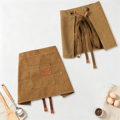 Canvas Three‑Pocket Waist Apron