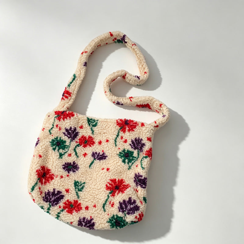 Plush Fleece Crossbody Shoulder Bag
