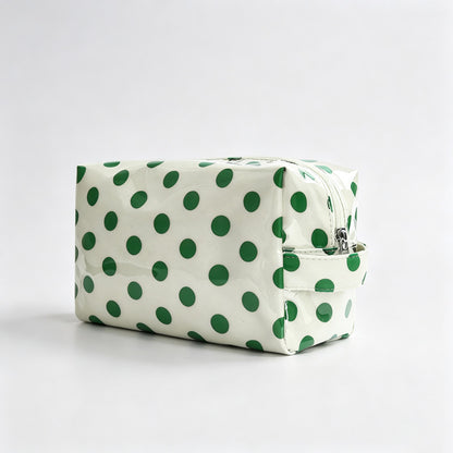 Polka Dots PVC Zipper Cosmetic Pouch