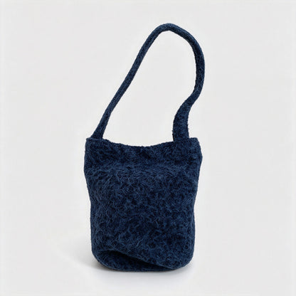 Fuzzy Fleece Handle Bag