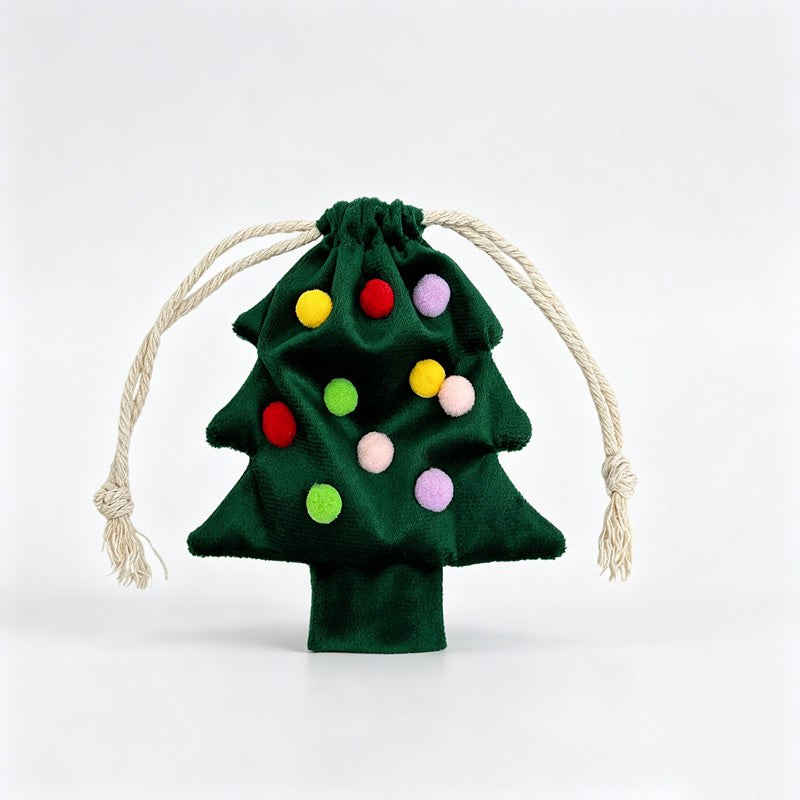 Pom Pom Tree Drawstring Pouch