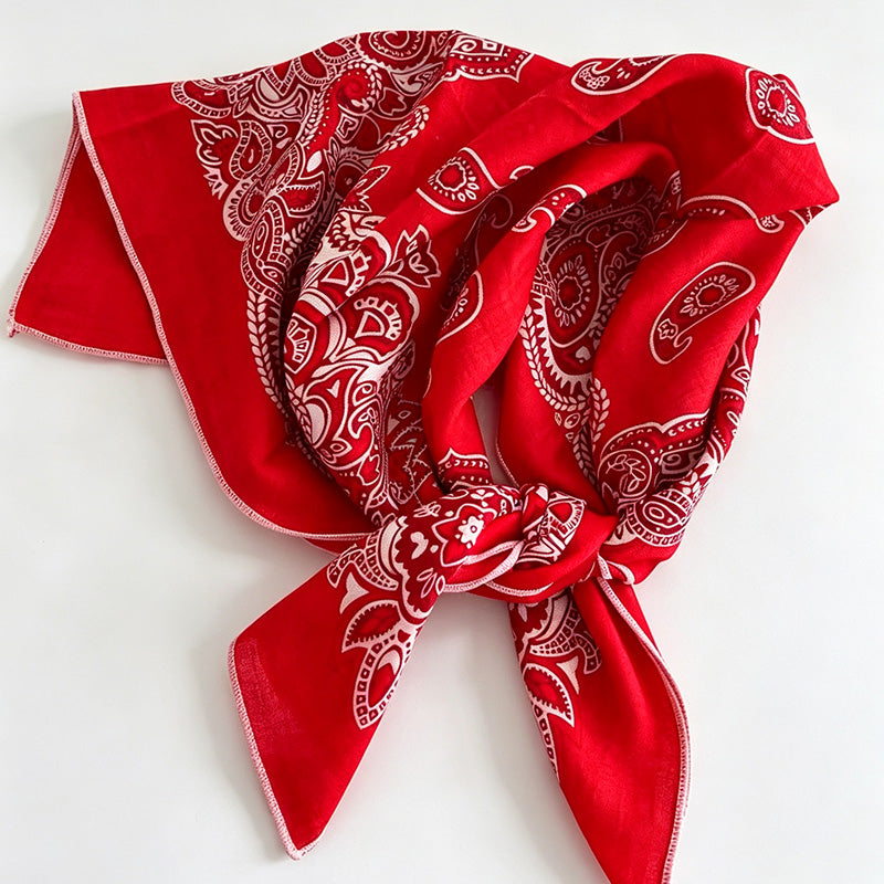 Floral Pattern Square Neck Scarf