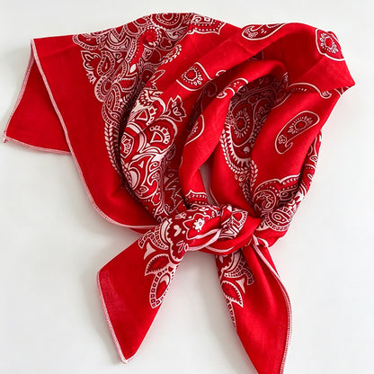 Floral Pattern Square Neck Scarf