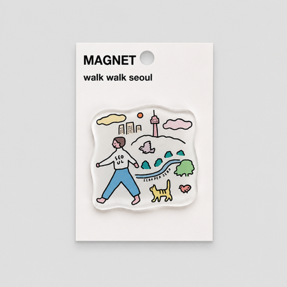 Daily Life Pattern Acrylic Fridge Magnet