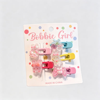 Animal Resin Hair Clips Set