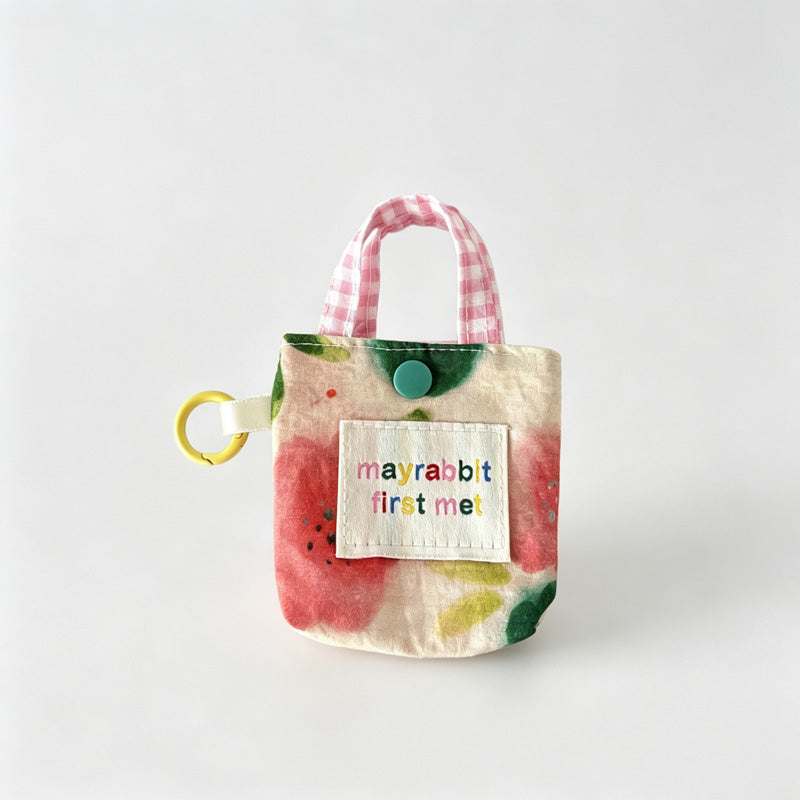 Floral Mini Tote Key Pouch