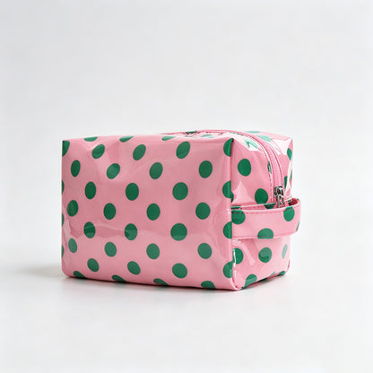 Polka Dots PVC Zipper Cosmetic Pouch