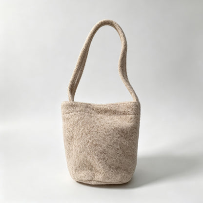 Fuzzy Fleece Handle Bag