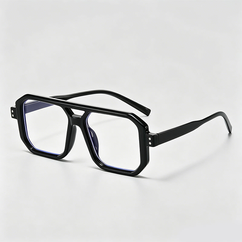 Double Bridge Octagonal Futuristic Cyber Y2K Sunglasses