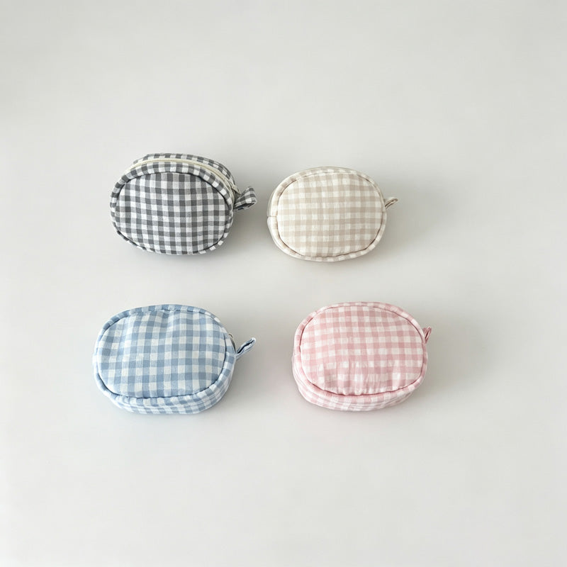 Gingham Mini Storage Pouch
