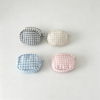Gingham Mini Storage Pouch