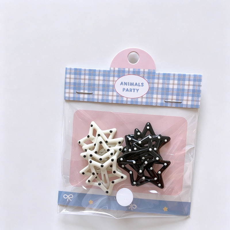 Polka Dot Wave Edge Hair Clips