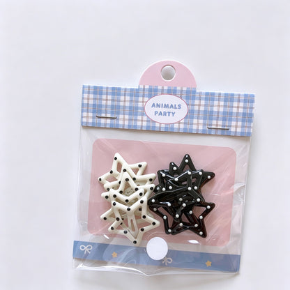 Polka Dot Wave Edge Hair Clips