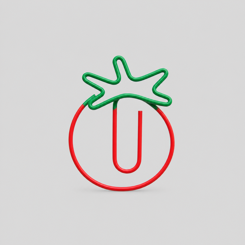 10 PCS Minimalist Tomato Shape Decorative Metal Paper Clips