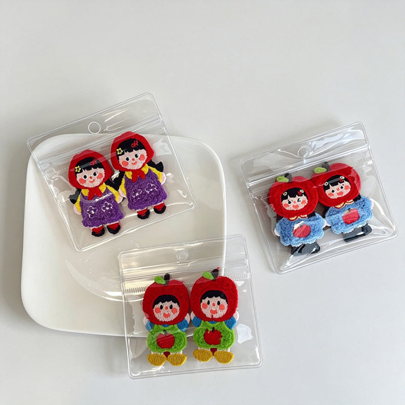Apple Doll Snap Side Hair Clips
