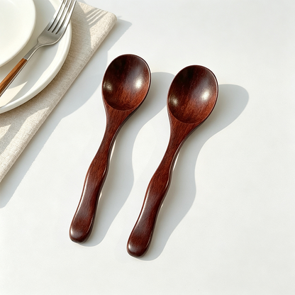 Long Handle Wooden Soup Spoon