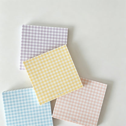 Plaid Grid Non‑Sticky Notes
