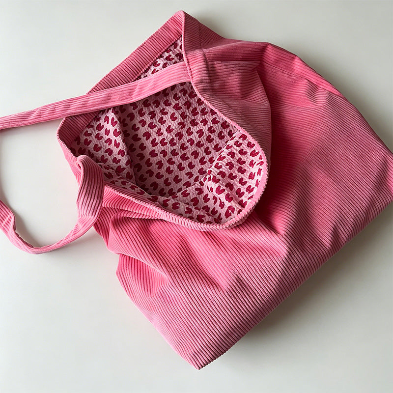 Minimalist Cotton Hollow Flower Shoulder Tote Handbag