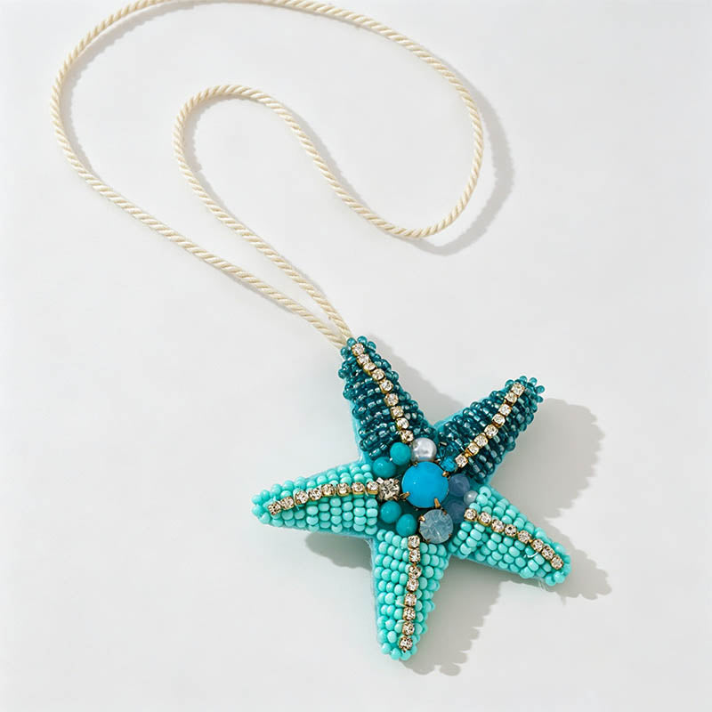 Beaded Starfish Bag Charm Keyc - Shopdayla Wholesale - #2626
