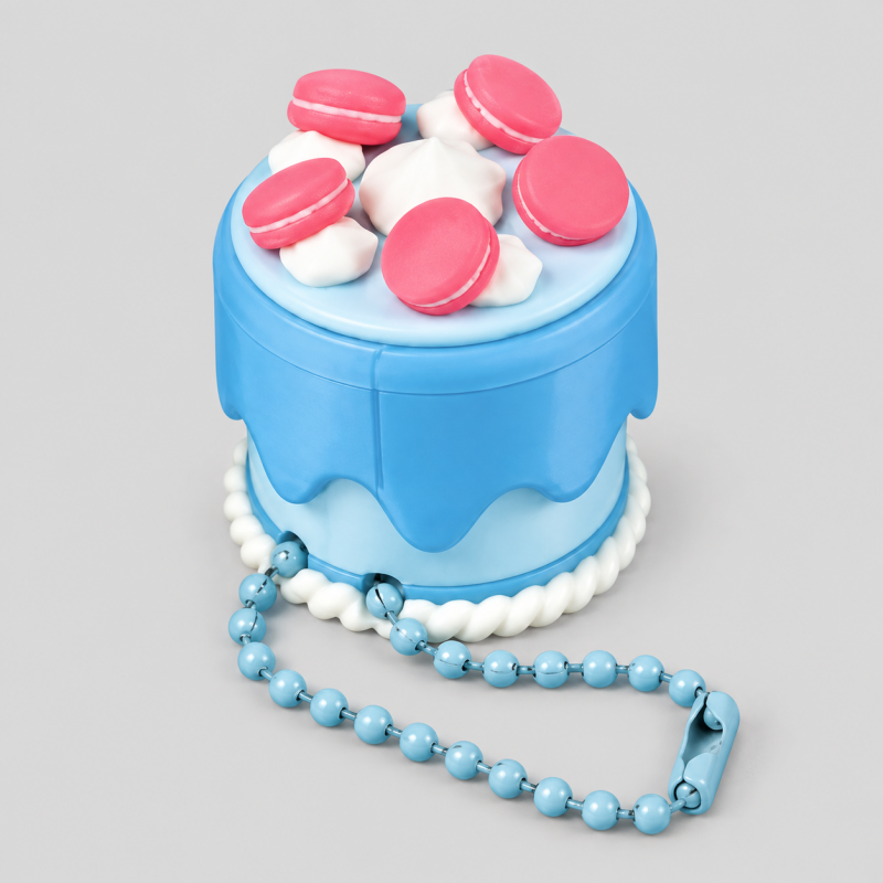 3D Printed Cake Clicker Keychain