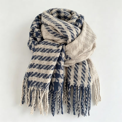 Houndstooth Fringe Scarf