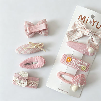 Bow Shape Hair Clip Set