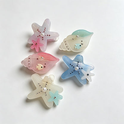 Ocean Star Conch Acrylic Hair Claw