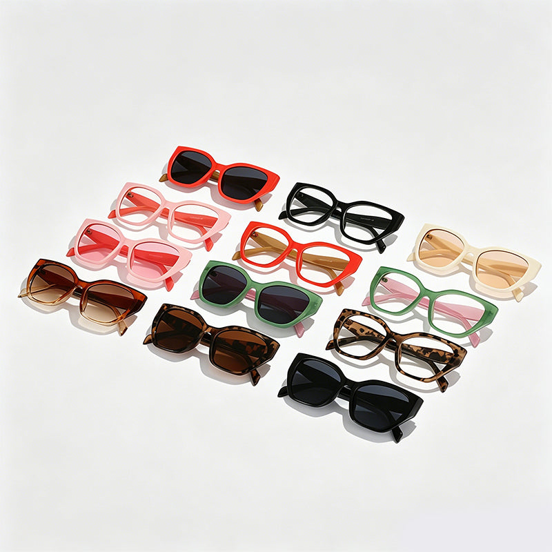 Jelly Color Cat Eye Oversized Sunglasses