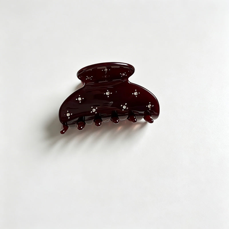 Rhinestone Inlaid Small Shark Hair Claw