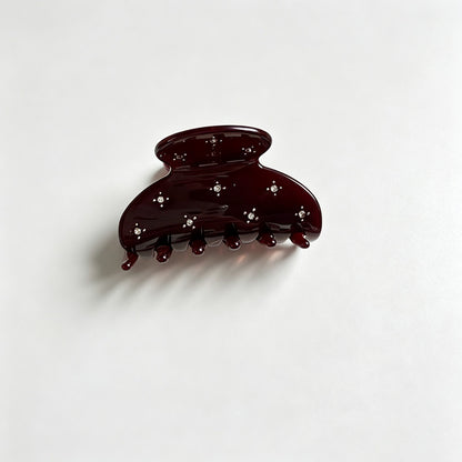 Rhinestone Inlaid Small Shark Hair Claw