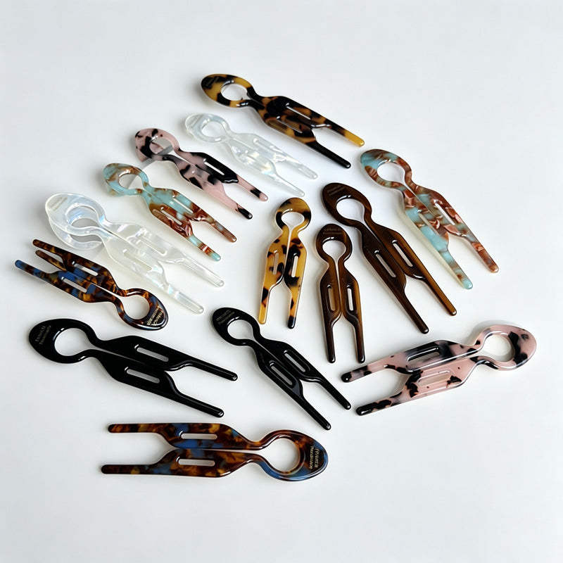 U‑Shape Acetate Hair Fork Pin