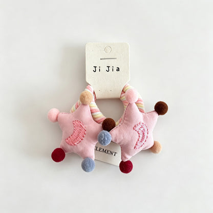 3D Fluzzy Star Hair Ties Set