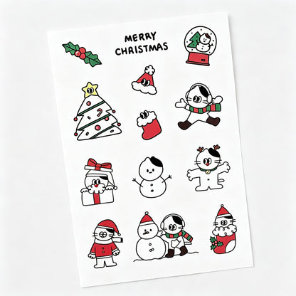 Christmas Matte Sticker Sheets Set
