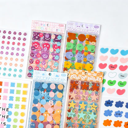 PET Mood Label Sticker Sheets