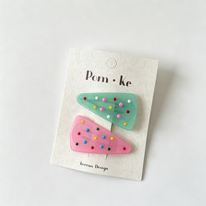 Pom Bar Hair Clips