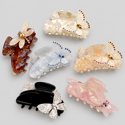 Butterfly Rhinestone Hair Clip Claw
