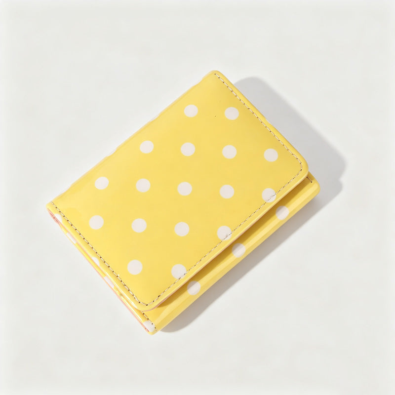 Polka‑Dot PU Small Wallet