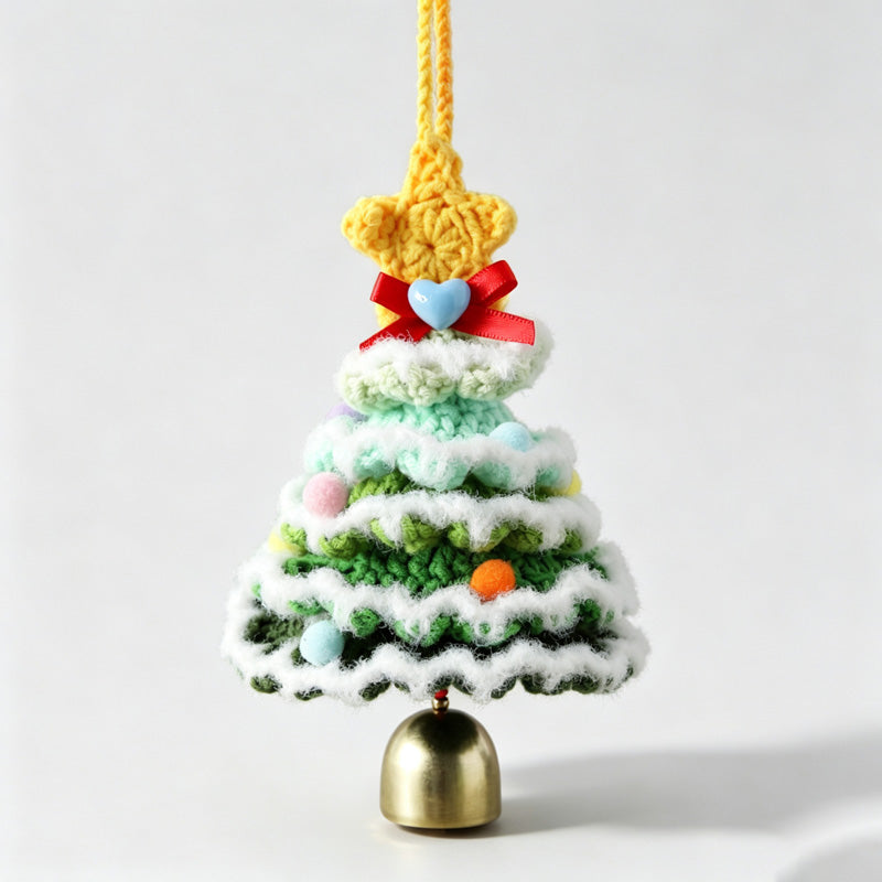 Ruffled Christmas Tree Hanger Charm