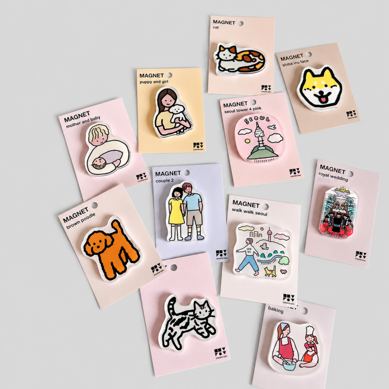 Family Pattern Acrylic Fridge Magnet