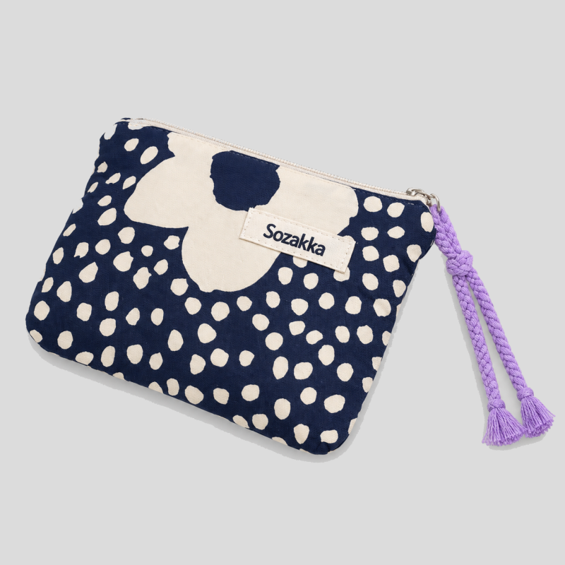 Floral Print Zipper Storage Pouches