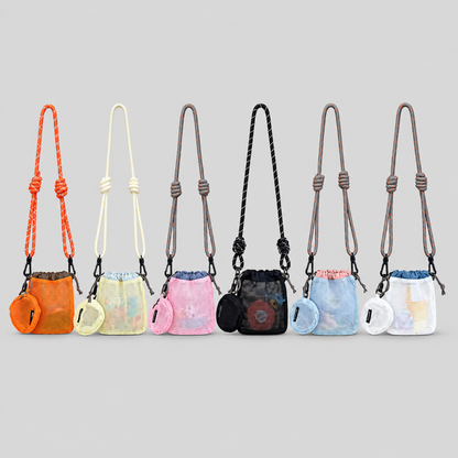 Hollow Drawstring Phone Crossbody Bags