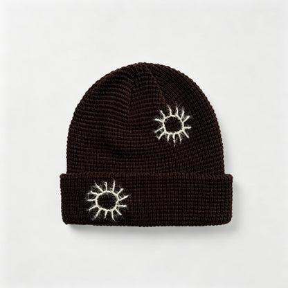 Sun Emblem Knit Beanie