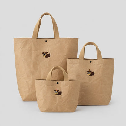 Bear Print Kraft Tote