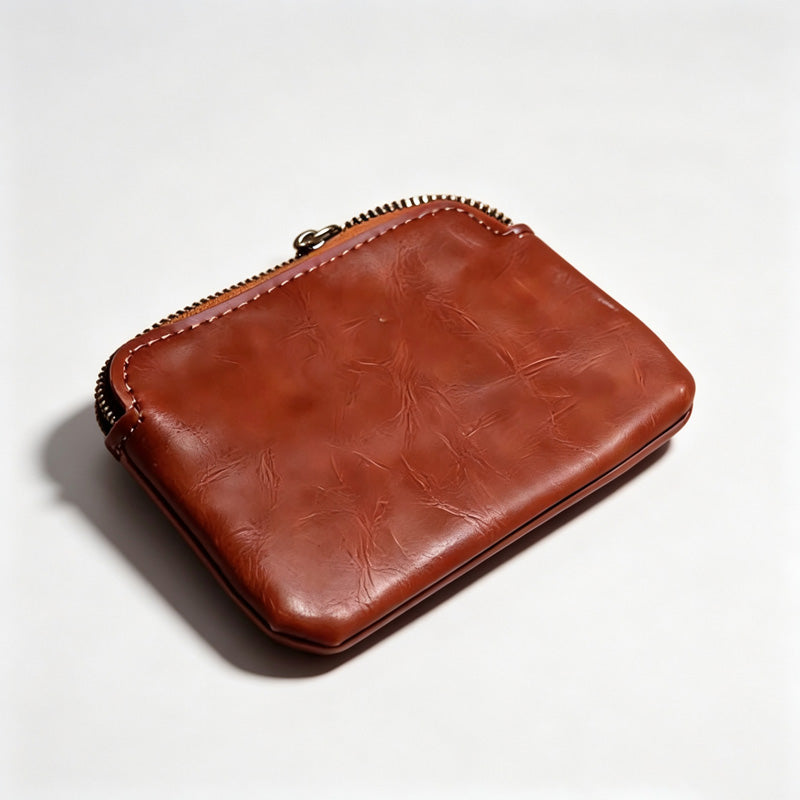 Faux PU Mini Zipper Coin Purse