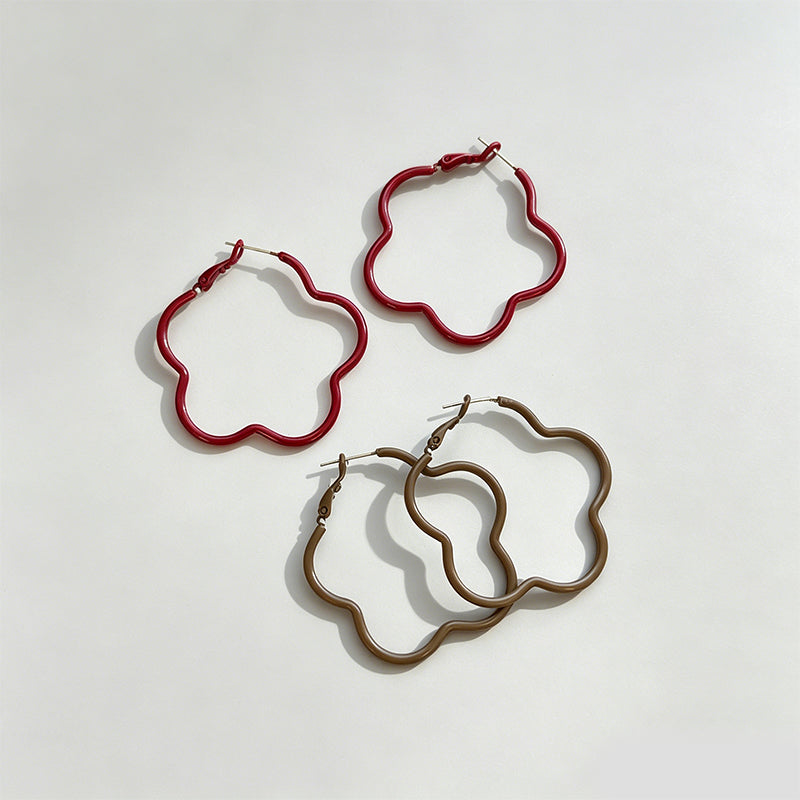 Vintage Modern Red Flower Copp - Shopdayla Wholesale - #6610
