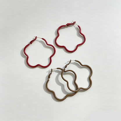 Vintage Modern Red Flower Copp - Shopdayla Wholesale - #6610